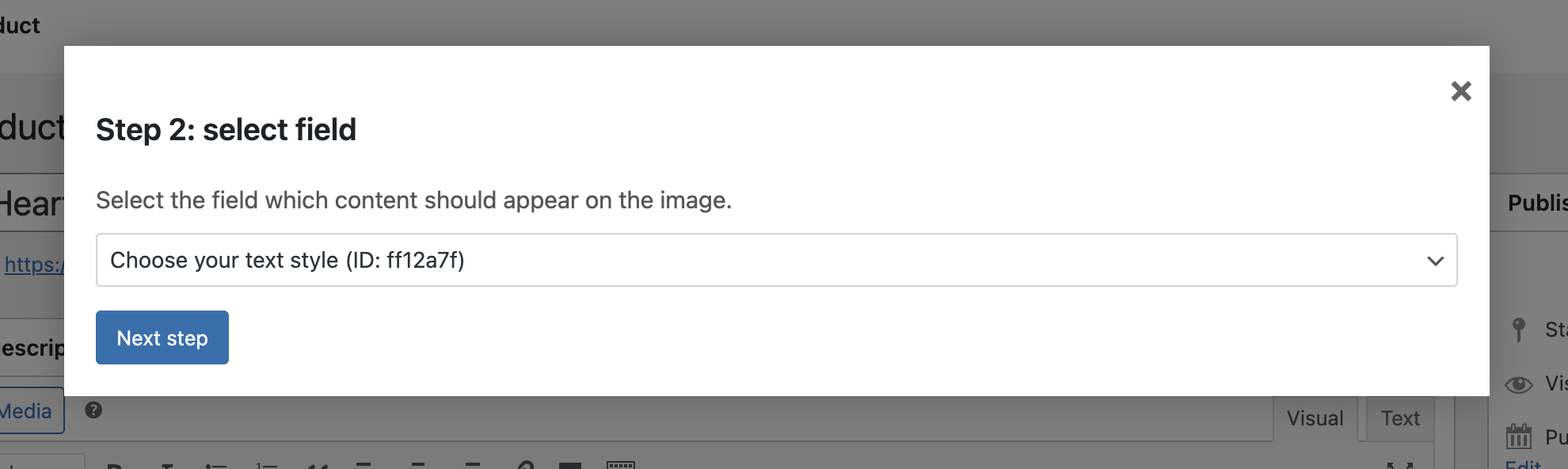 choose content to live preview in WooCommerce.