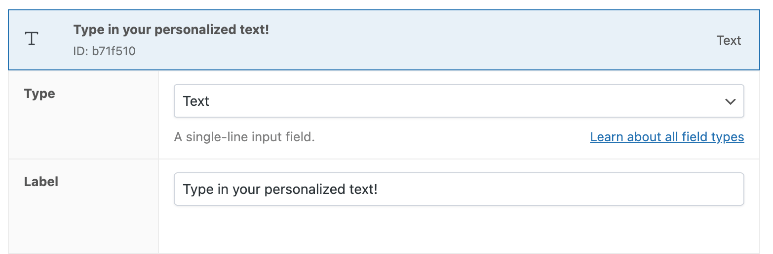 A simple text field