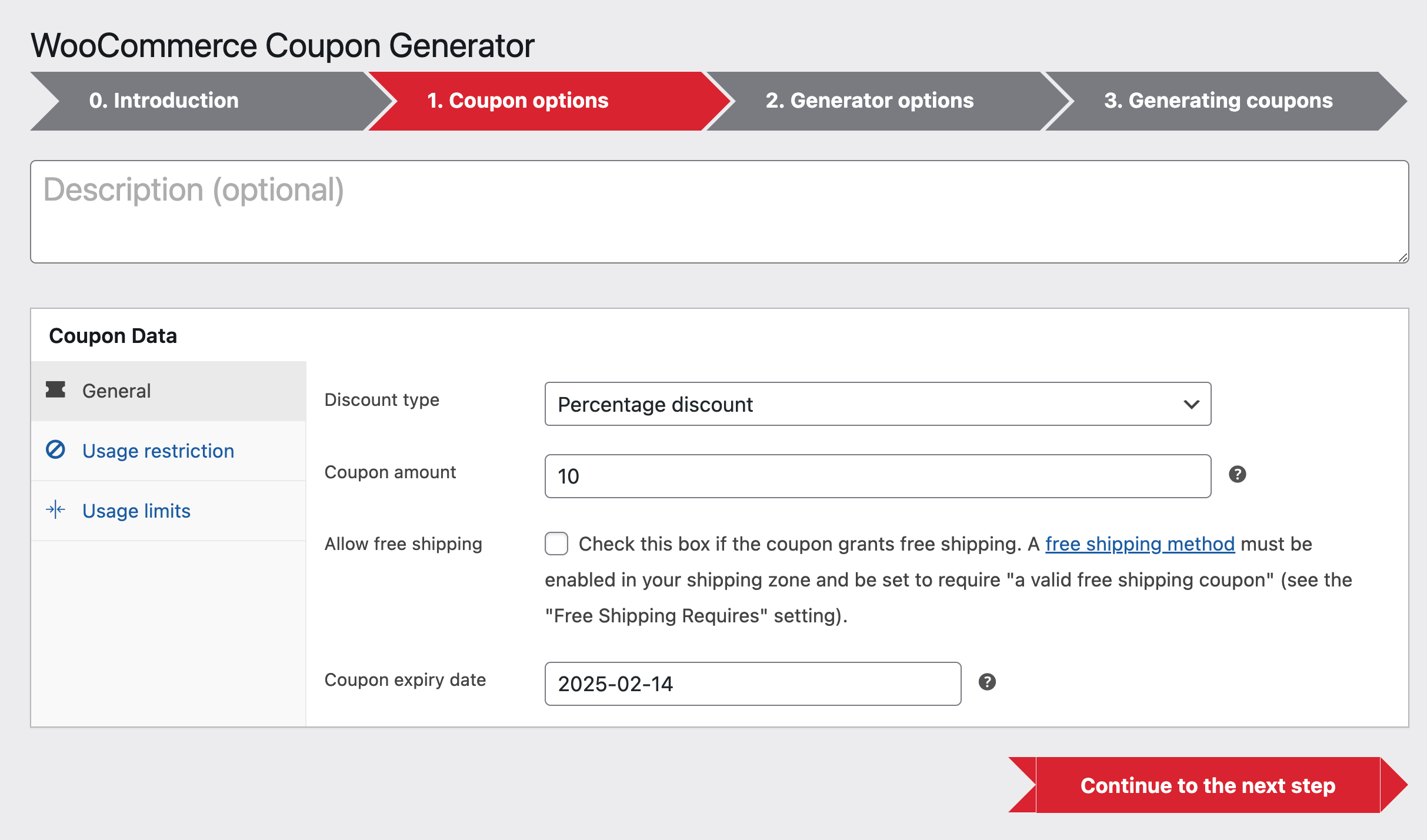 Determining the discount type, amount, and coupon expiration date