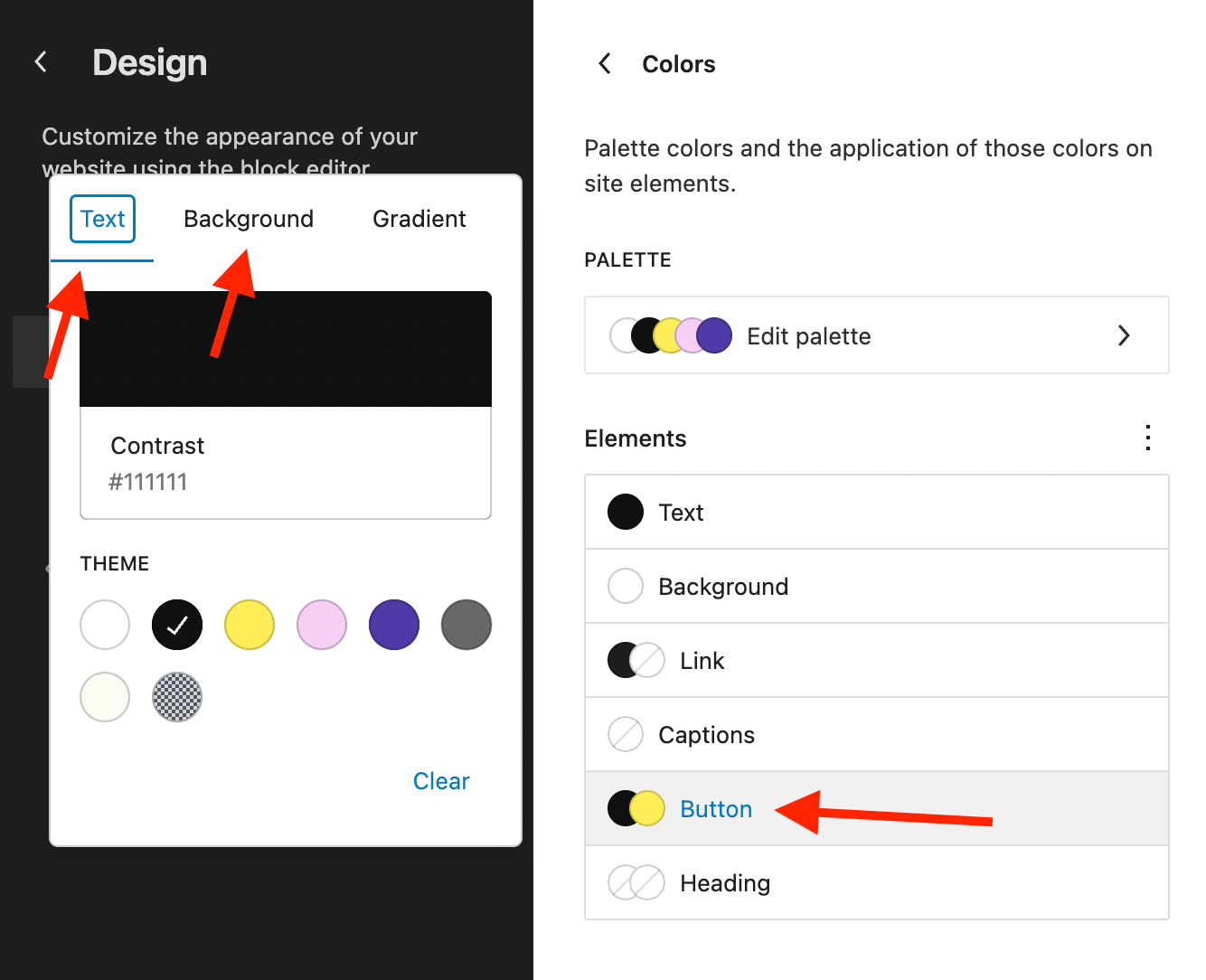 Change your theme's button colors via the WordPress theme editor.