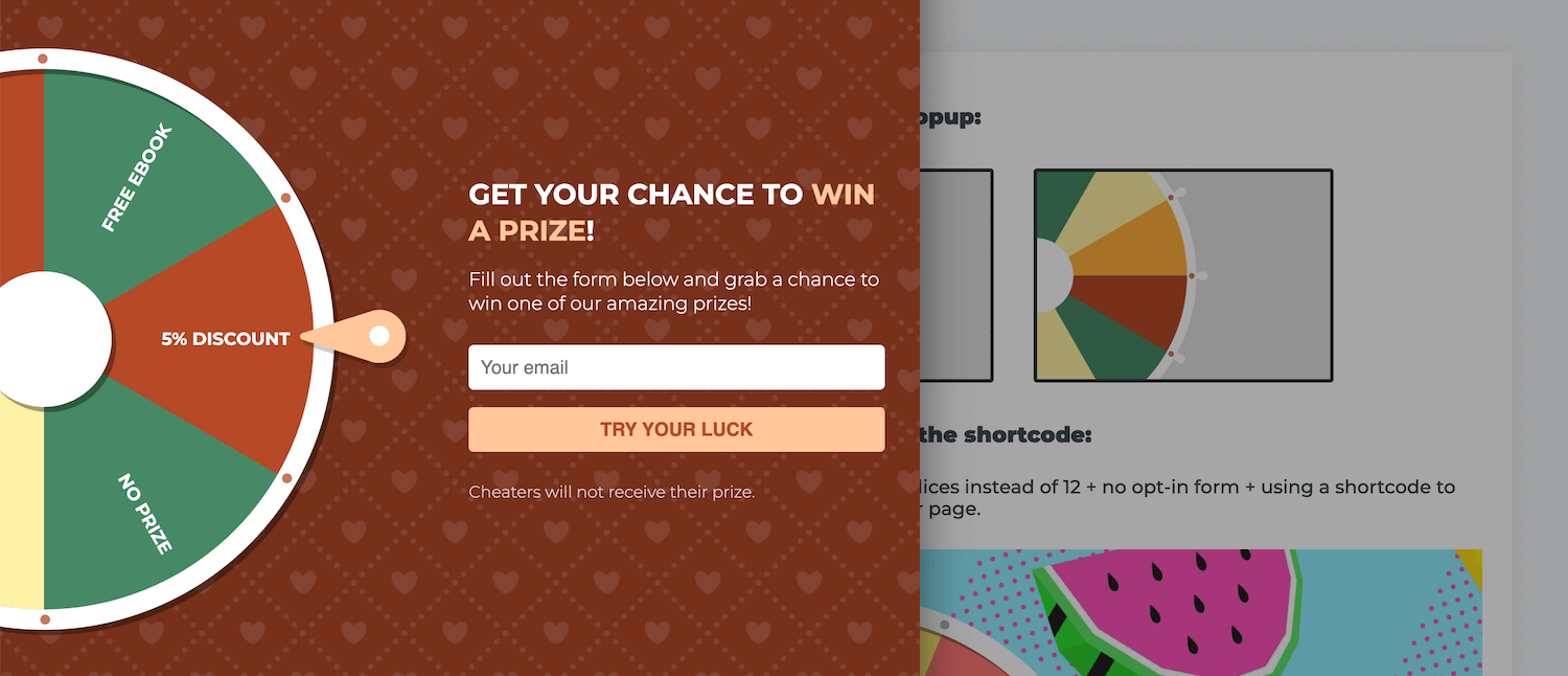 Example of what a spinning wheel plugin can look like