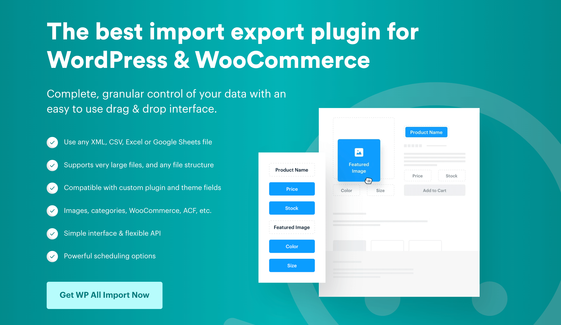 WP All Import homepage