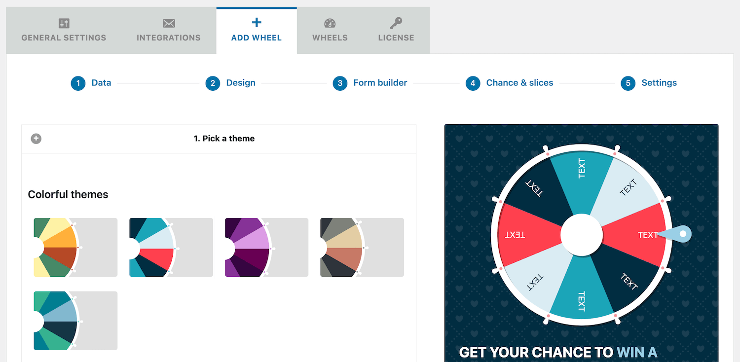 One of the 14 customizable themes  the WP Optin Wheel plugin provides