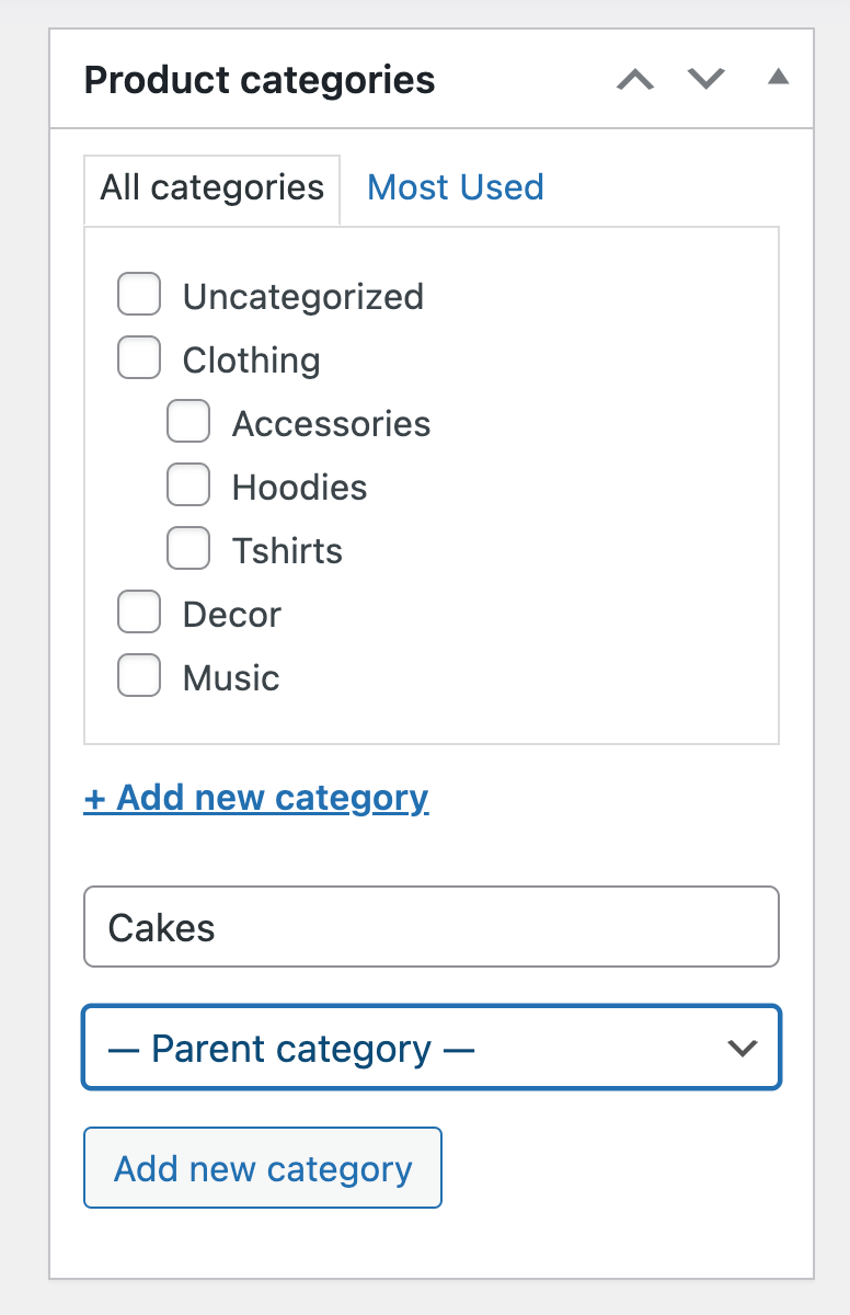 Adding a new category