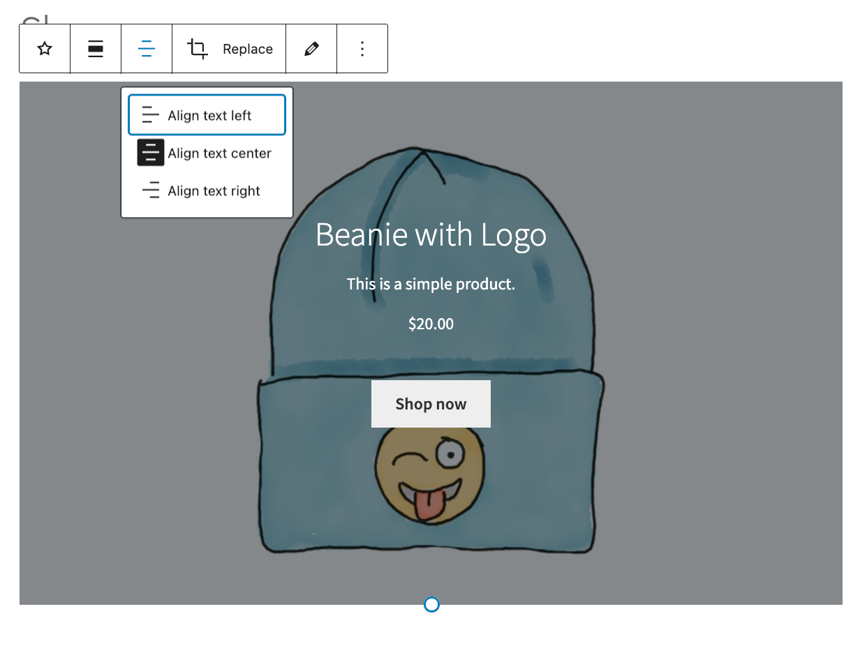 Adjusting the text layout for the Featured Product Block