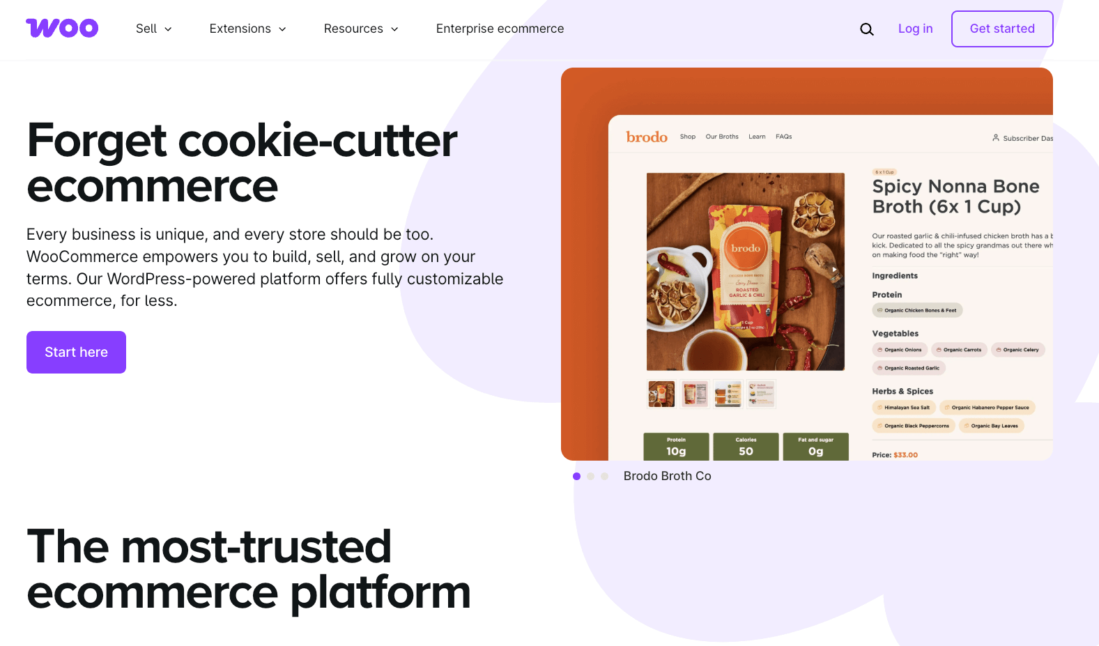 WooCommerce homepage