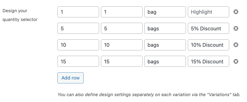 12 – Creating custom quantity swatches