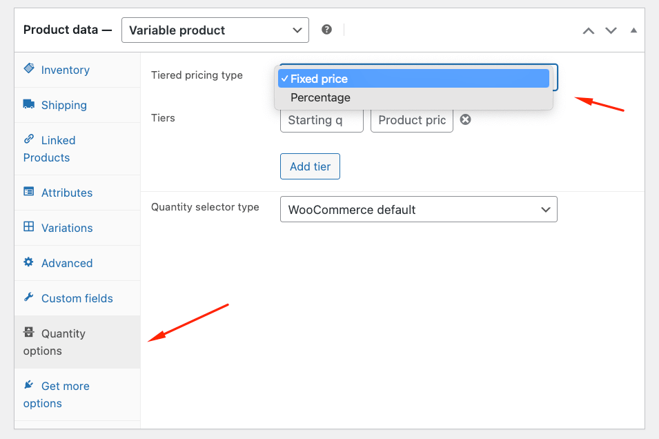 4 – Choose a fixed pricing type for tiered discounts