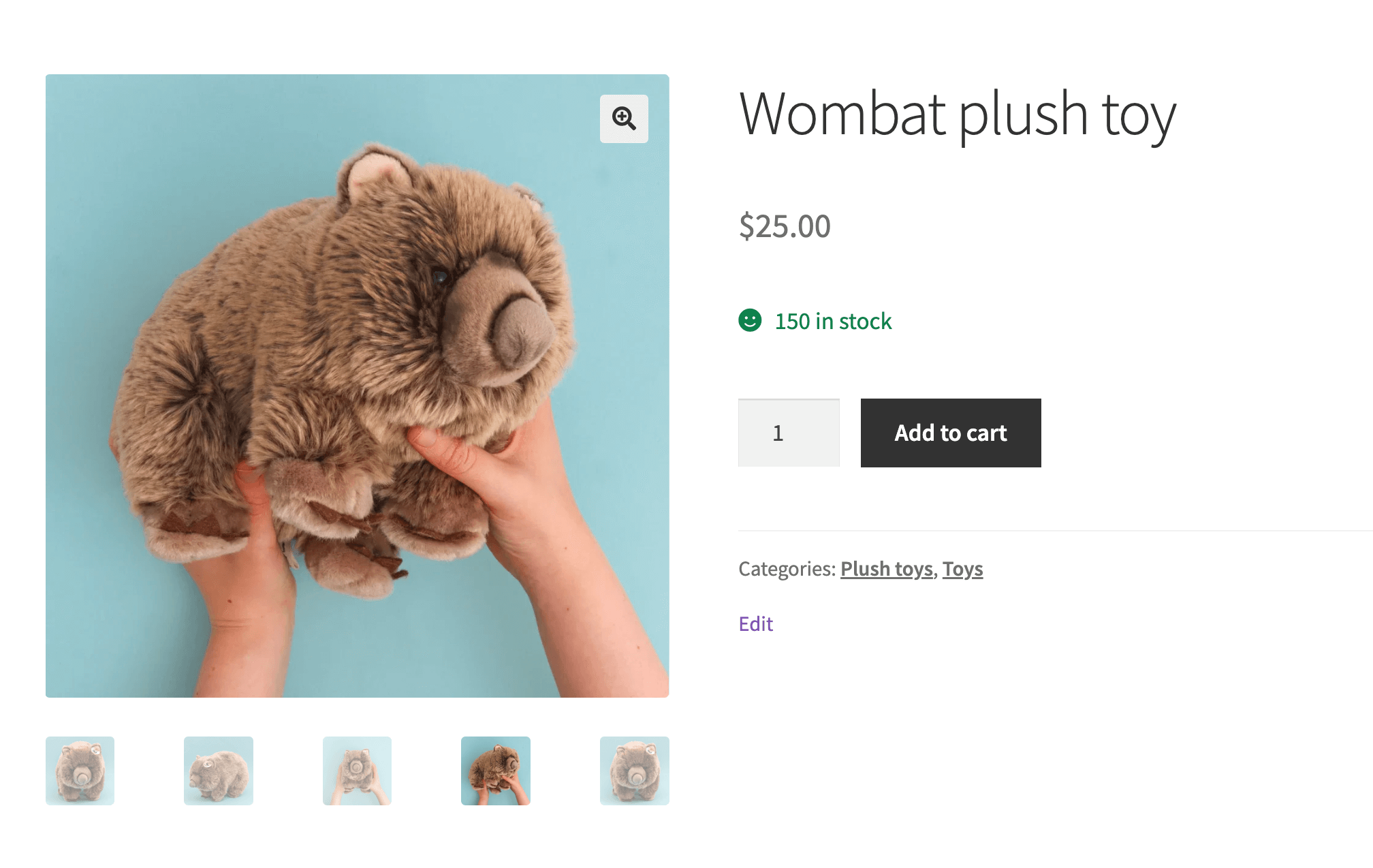 10 – Simple product on the front end without a short description