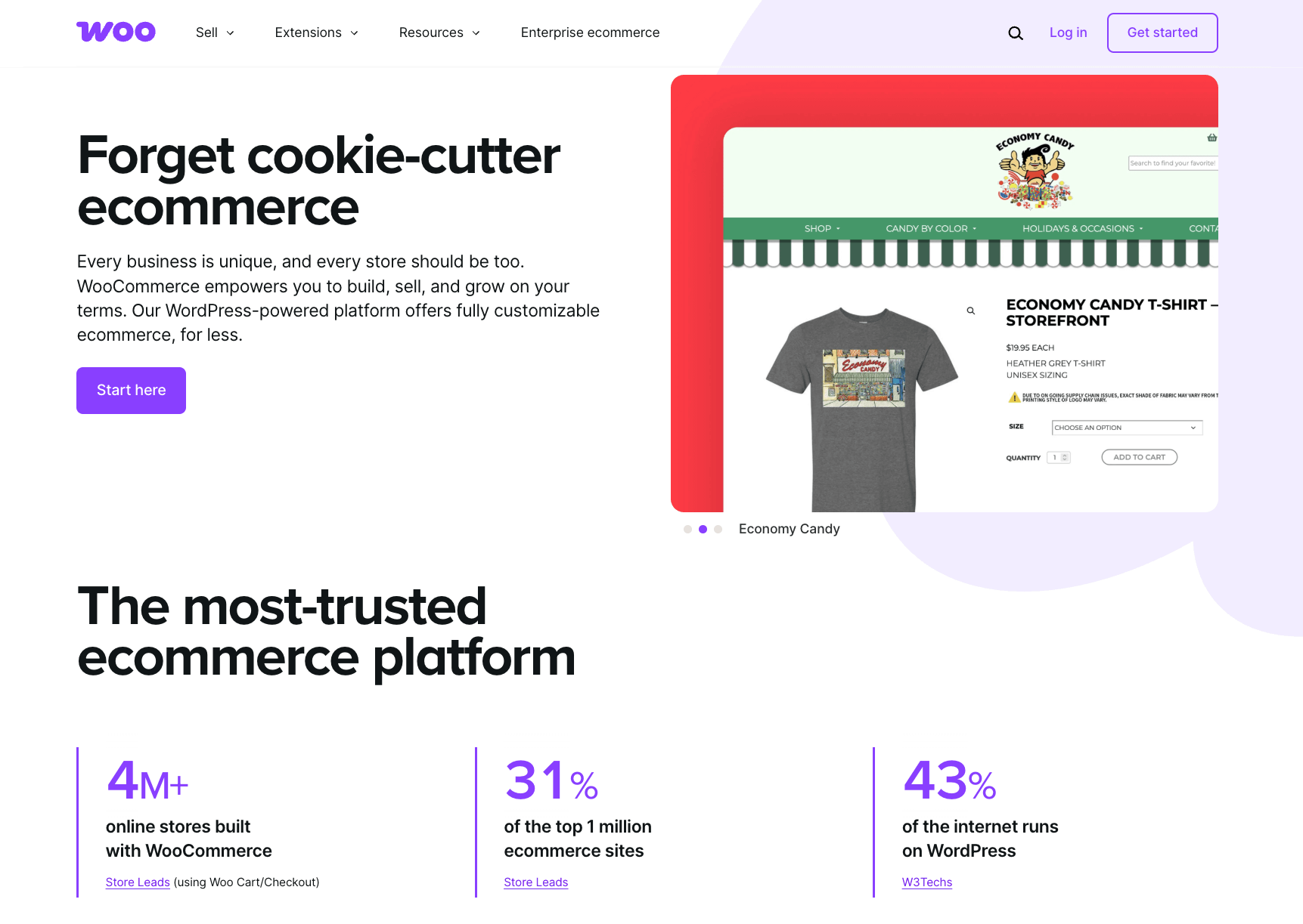 2 – WooCommerce homepage 