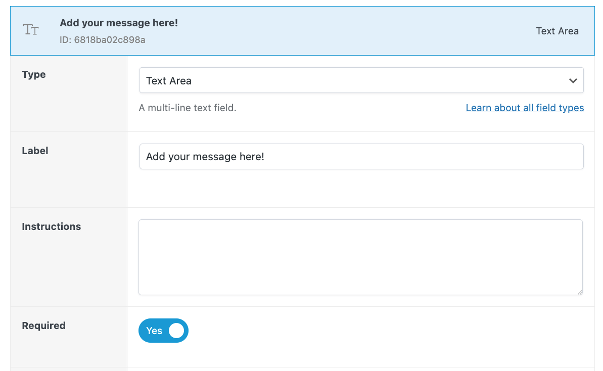 26 – Adding a Text Area product field