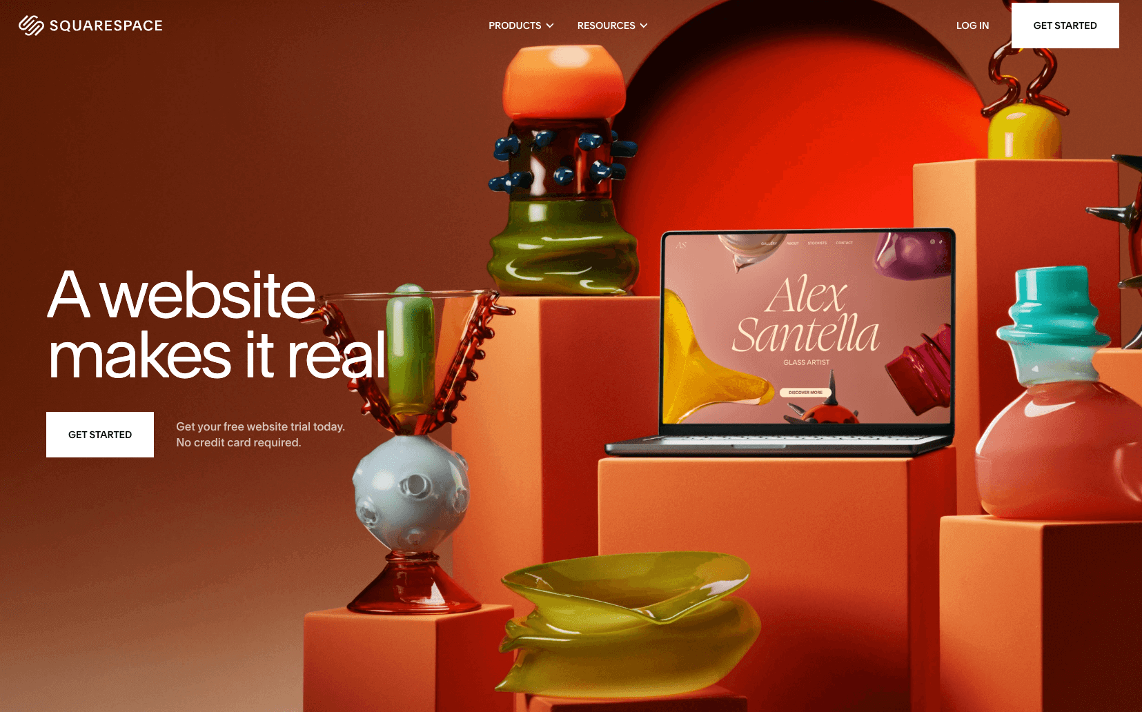 4 – Squarespace homepage