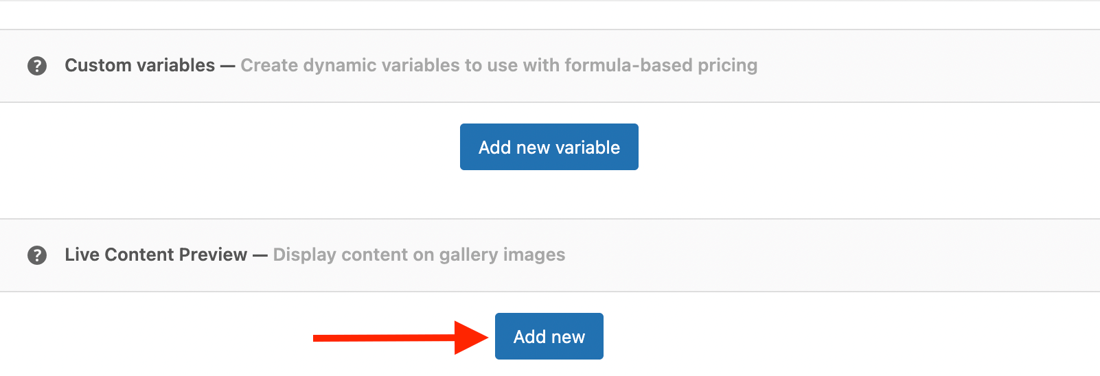 Add new live preview configuration in the WooCommerce backend