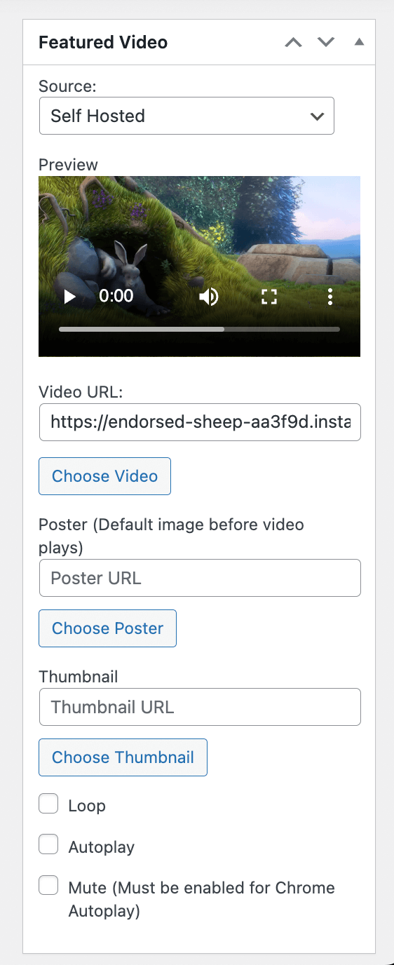 Featured video metabox in the WooCommerce "edit product" screen