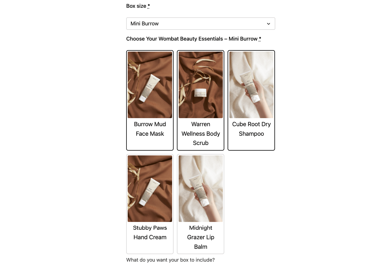 20 – Example image swatches on the front end