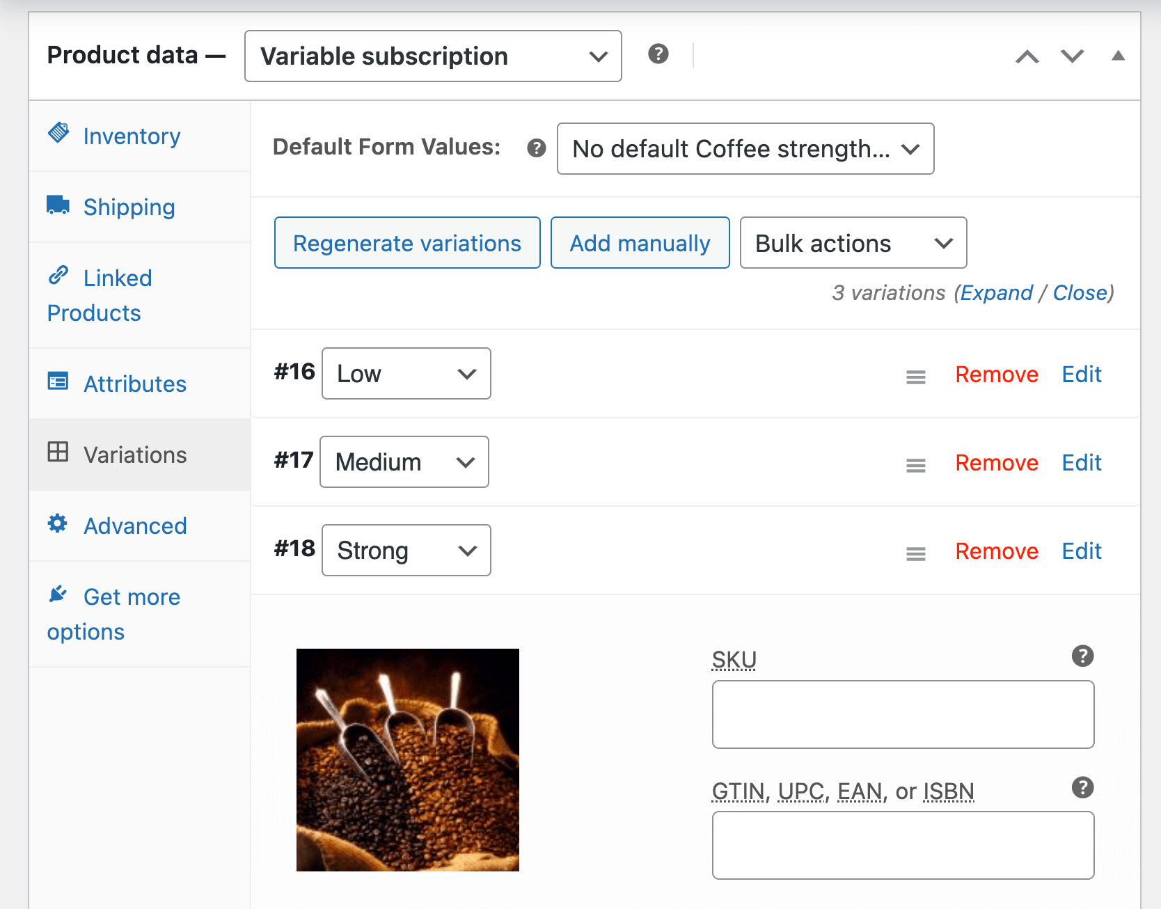 5 – Creating a variable subscription