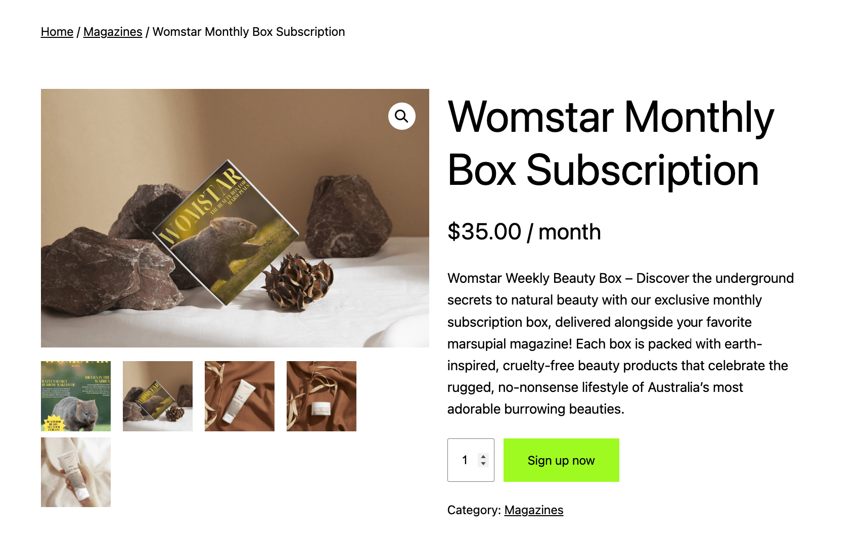 9 – Example of how the subscription will look on the front end