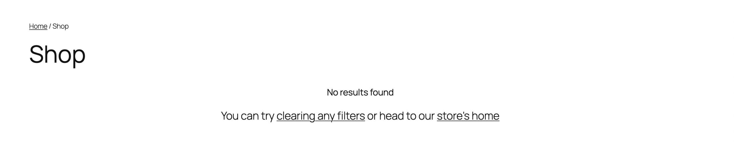 Example of a restricted WooCommerce shop page when you're not logged in
