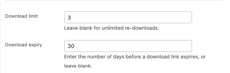 11 – Virtual product download limits and expiry