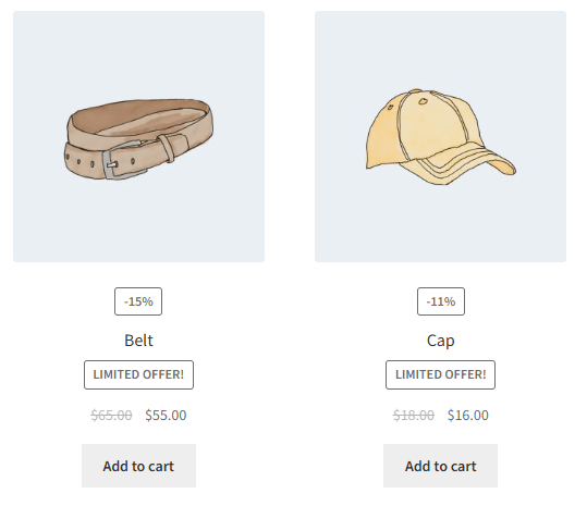 Sales badge with a dynamic value