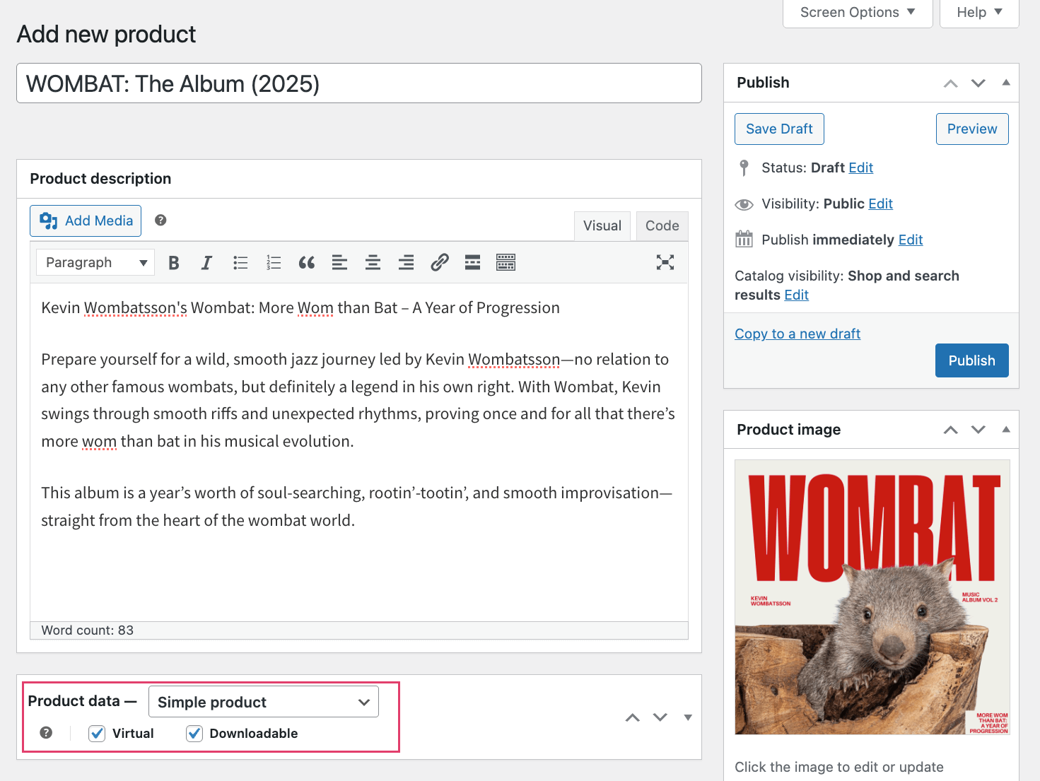 7 – Creating a new downloadable product