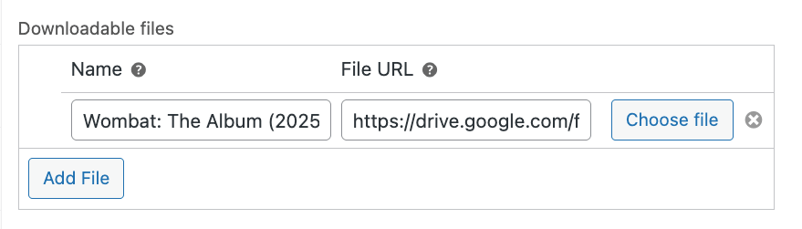9 – Uploading a file for a virtual product