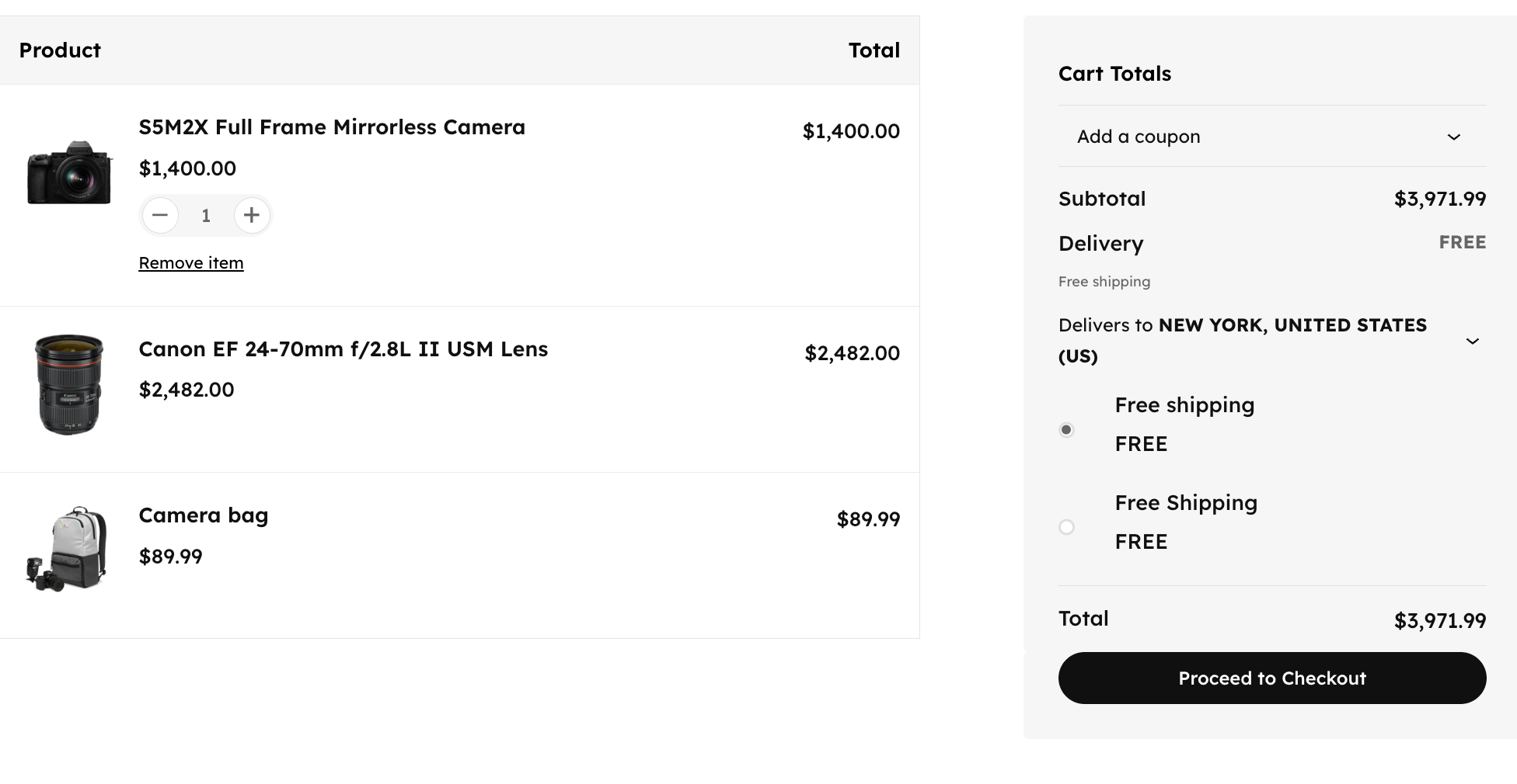Showing bundled products in the cart