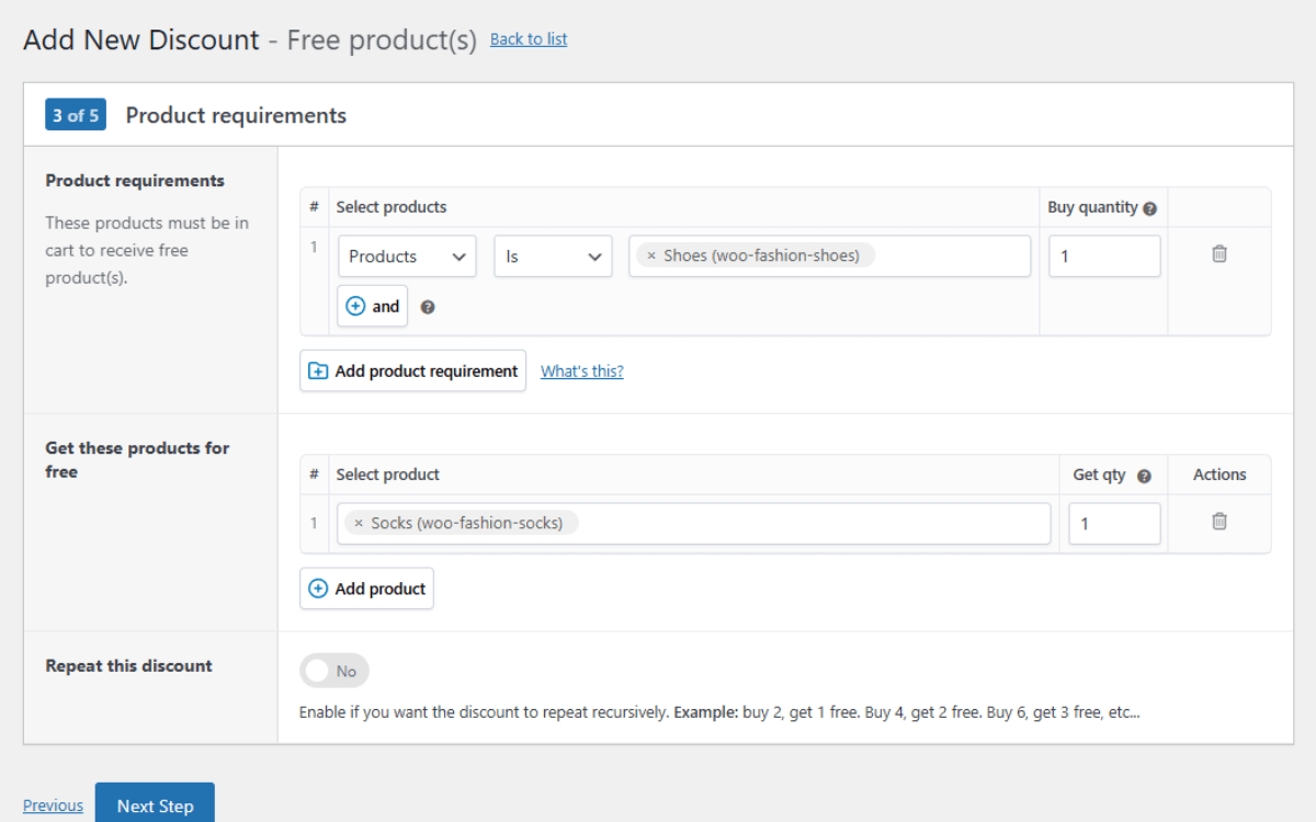 woocommerce bogo deal requirements