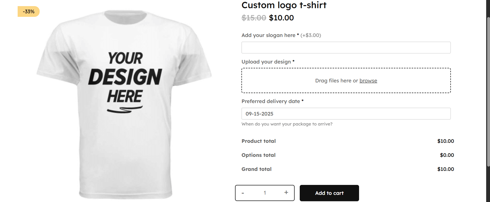 Custom T-shirt example 