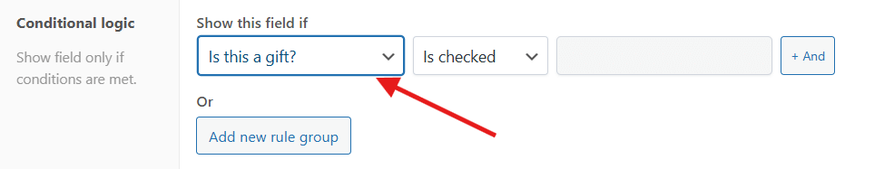 Choose appropriate field