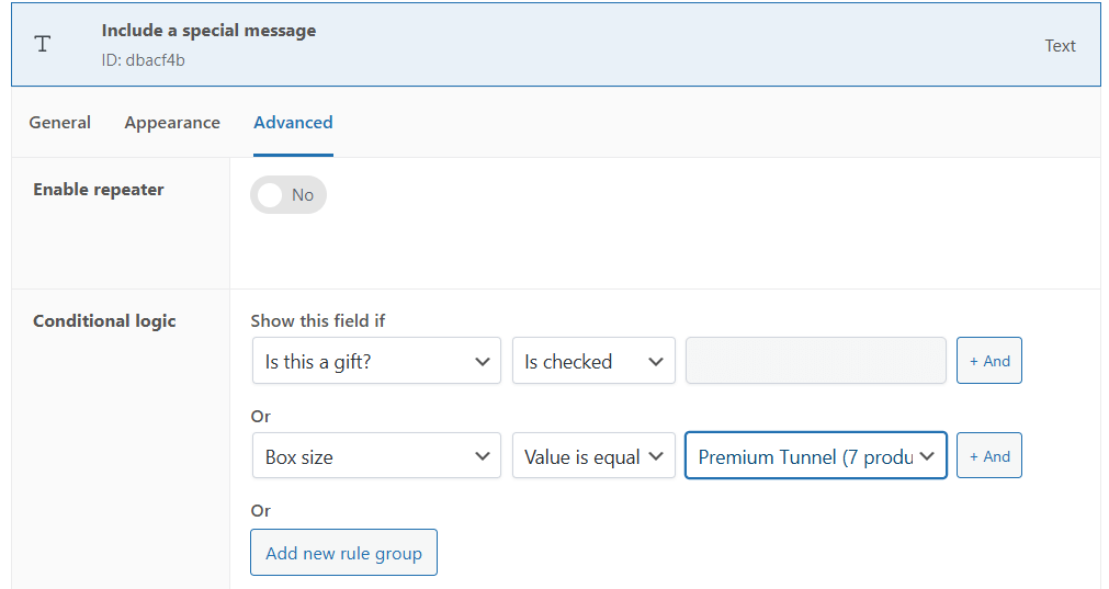 Example of “Or” operator