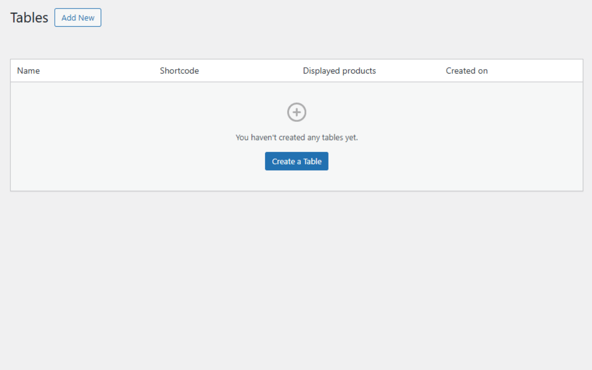create new order form table