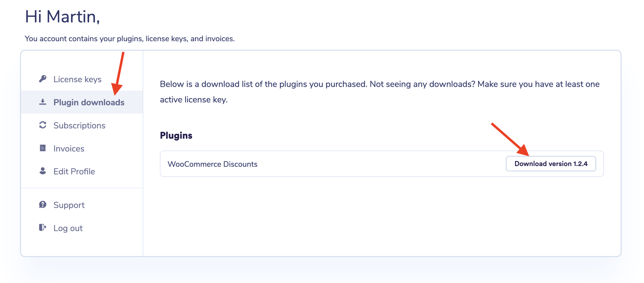 Download the WooCommerce Discounts plugin from your account