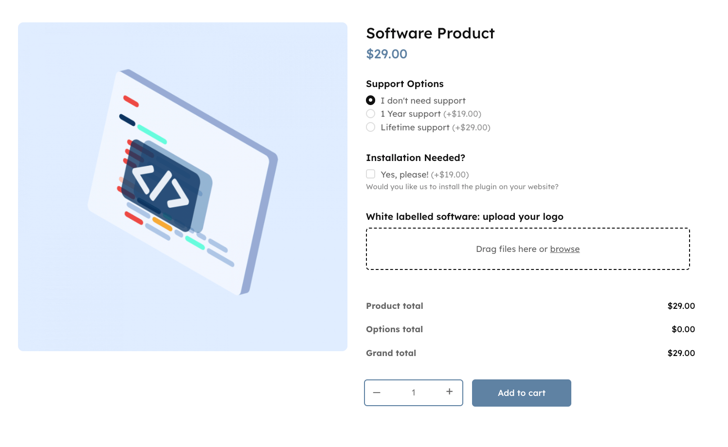 Example of a configurable product