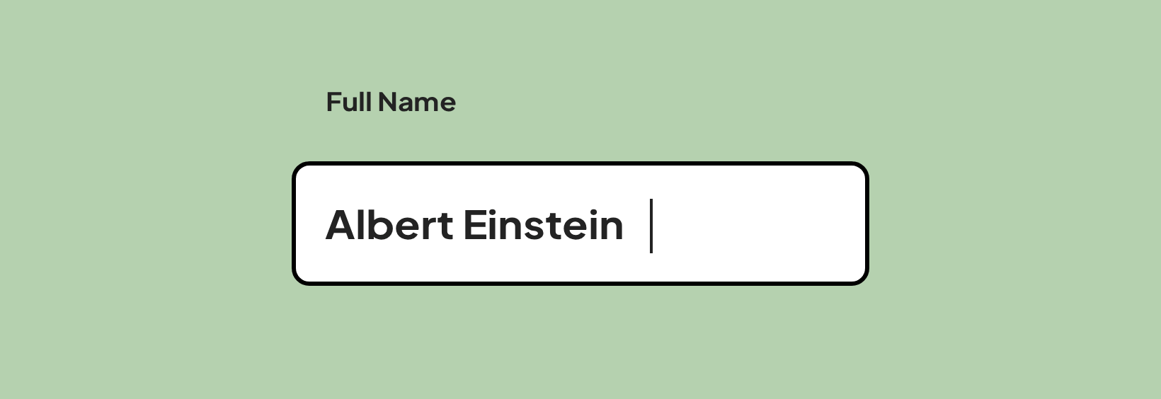 Text input field illustration