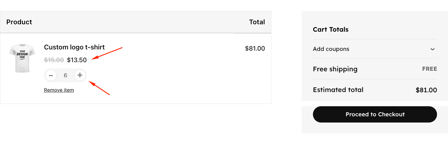Adding items above the first tier to check if the pricing is correct