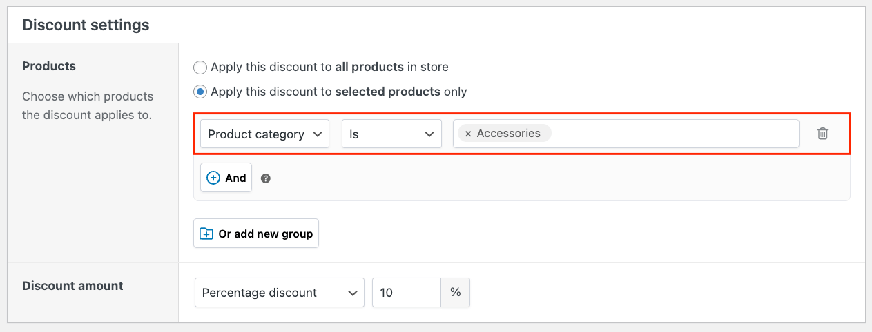 Add product category “Accessories”