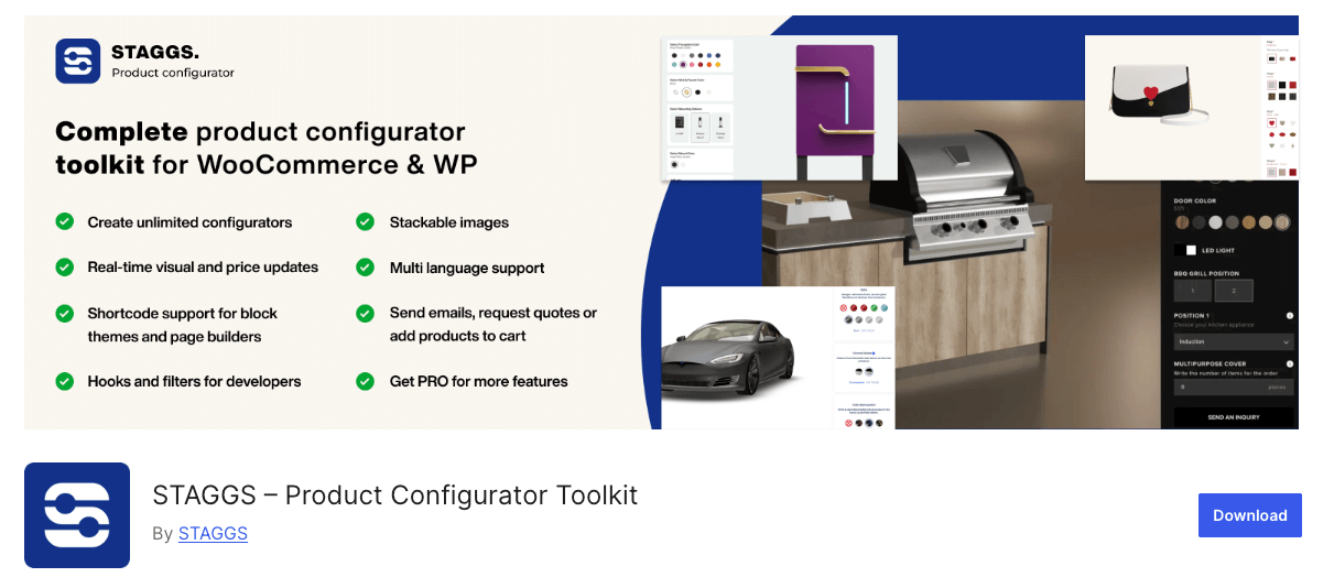 Product Configurator for WooCommerce (by Staggs) product page