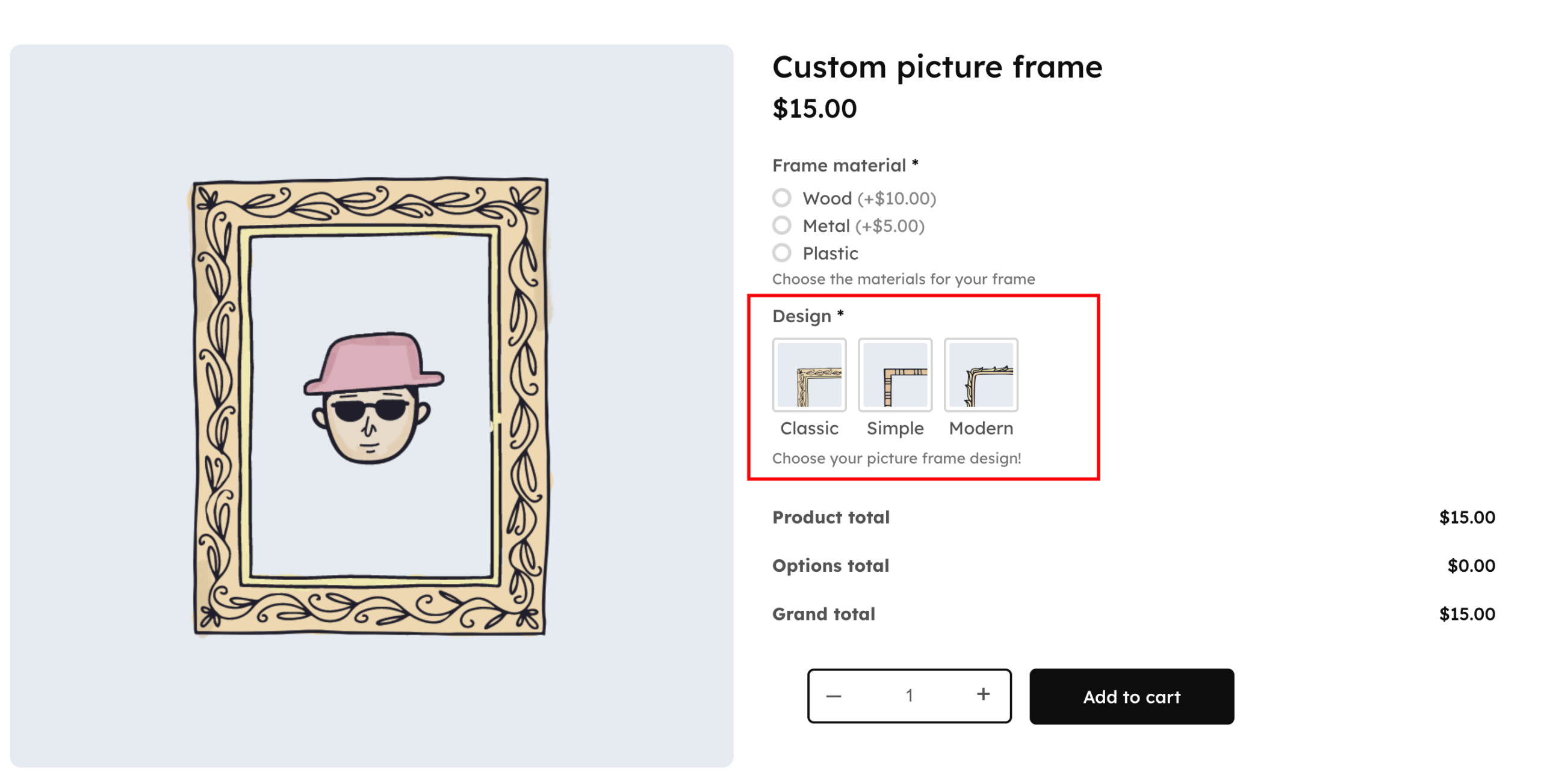 Image swatches on the front end