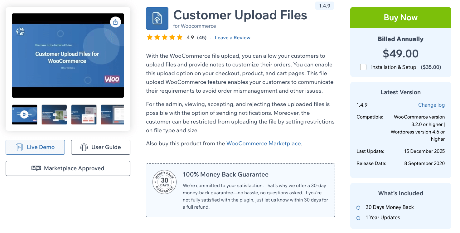 Customer Upload Files by FmeAddons product page