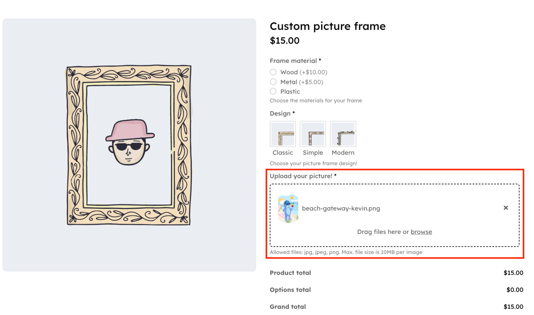 File upload field on the front end with APF 