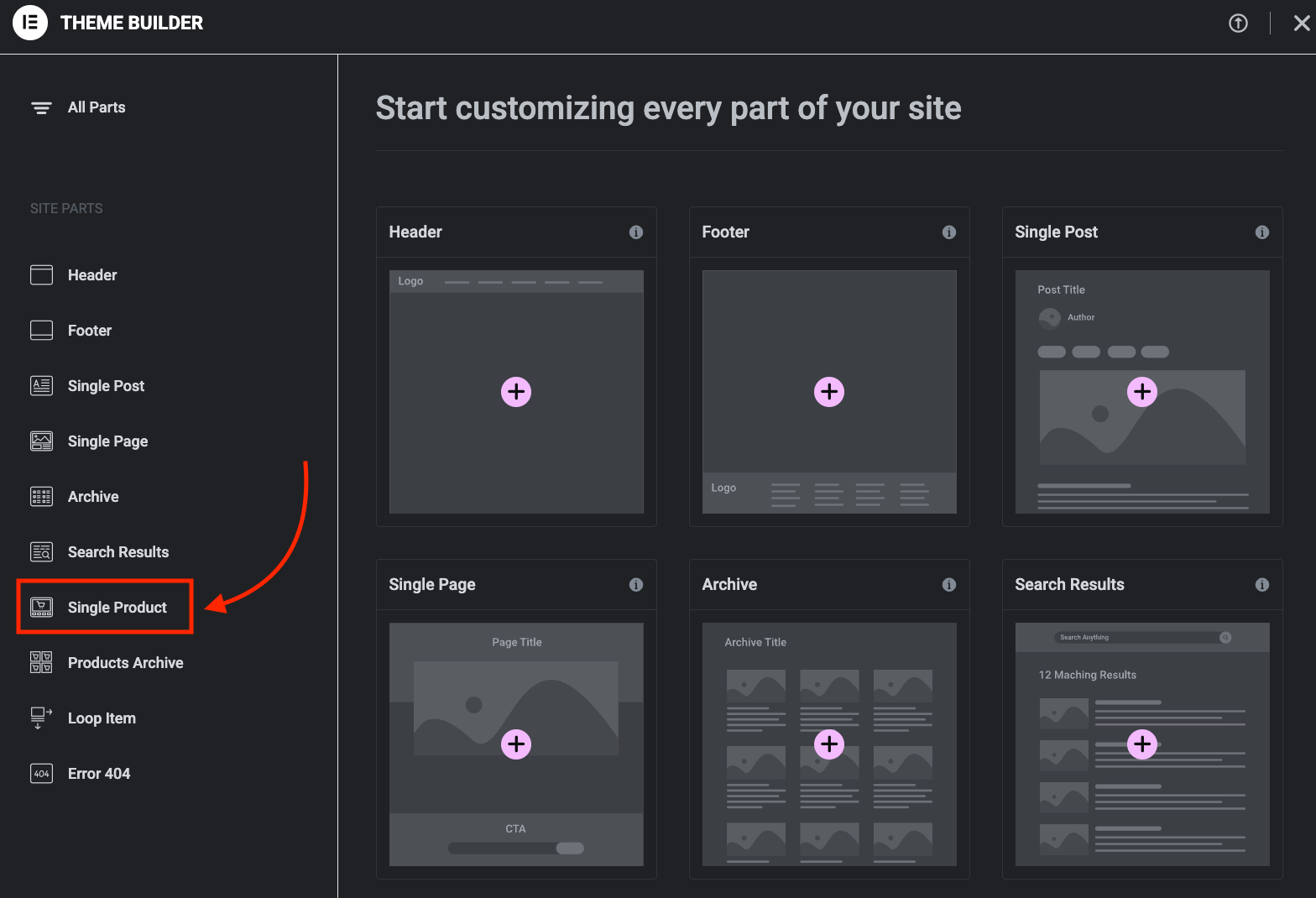 Go to single product template