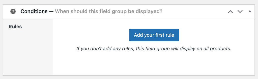 Add a global rule for product field group location