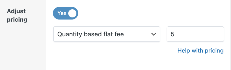 Adding a quantity based flat fee to a field