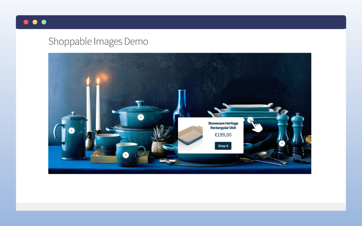 shoppable images studio wombat
