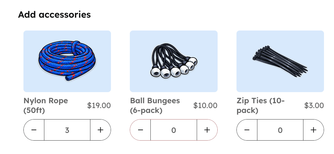 Upsell accessories through WooCommerce