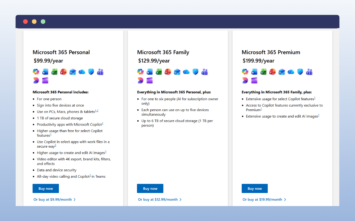 microsoft mixed bundle pricing example