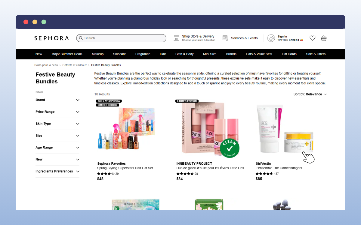 sephora seasonal bundle