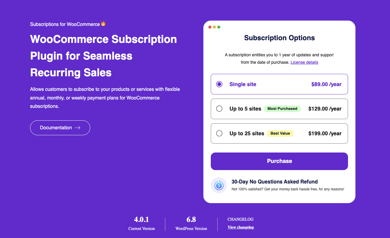 Subscriptions for WooCommerce by ThemeHigh homepage