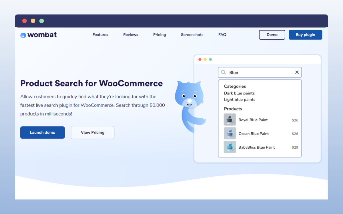 product search for woocommerce